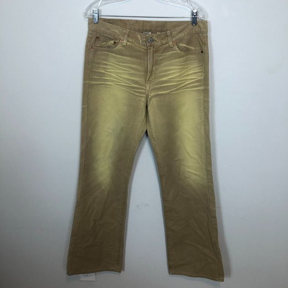 LUCKY BRAND Tan Bootcut Beige Denim Jeans Size 12 - Picture 1 of 9
